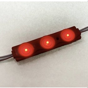 Resim 12 Volt 1.2 Watt 3’lü Mercekli 2835 Modül Led Kırmızı - 10 Adet 