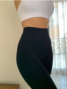 Resim Pinky Babe Siyah Dikişsiz Fitilli Taytsiyahxl Siyah 