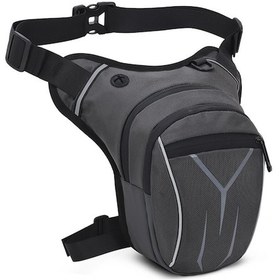 Resim Wezone Erkek Motosiklet Bacak Çantası Sulu Dayanıklı Çok Fonksiyonlu Jenerik Askeri Stili Spor Sırt Çantası Gri Koyu Gri 