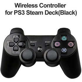 Resim Siyah-ps3 Denetleyici Joystick Gamepad Kablosuz Bluetooth Joypad Sony Playstation 3 Için Süper Ince Pc Oyun Konsolu Kontrol 6 Eksen 