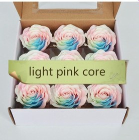 Resim Açık Pembe 9 Adet Renkli Aydınlık Sabun Gül Kafası Sabun Çiçek Ebedi Çiçek Yaratıcı Buket Hediye Sevgililer Günü 