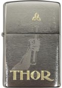 Resim Zippo Brush Finish Chrome Mythological Thors Hammer Mjonlir Design Çakmak - 49007-00063-MODEL05 