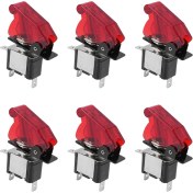 Resim Vuebul 6x 12V 20A Araba Kamyon Kapağı LED Işık Spst Geçiş Rocker Anahtarı Kontrolü Açık/kapalı 2pins (Yurt Dışından) 