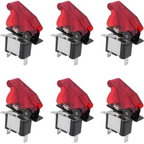 Resim Vuebul 6x 12V 20A Araba Kamyon Kapağı LED Işık Spst Geçiş Rocker Anahtarı Kontrolü Açık/kapalı 2pins (Yurt Dışından) 