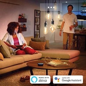 Resim Storemax Hue E27 Filament A60 550 Lm, Sıcak Beyaz Işık, Kısılabilir, Uygulama Üzerinden Kontrol Edilebilir, Amazon Alexa (Echo, Echo Dot) ile Uyumlu 
