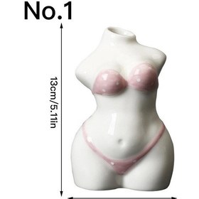 Resim Yaratıcı Vücut Vazo İç Mekan Ev Dekorasyonu Süsler Seramik Topraksız Vazo Saksı Bahçe Malzemeleri No.1 