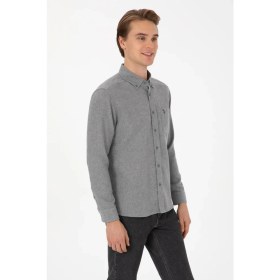 Resim U.s. Polo Assn. Erkek Gri Gömlek Desenli 50308596-VR024 