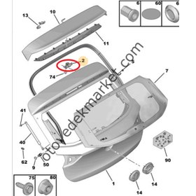 Resim Opel Astra (2022-2024) Bagaj Kapağı Menteşesi (Orijinal) 