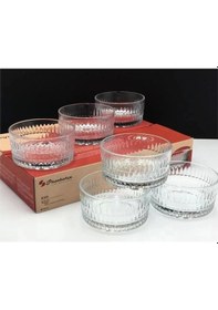Resim Paşabahçe 530122 Rain Cam Kase 300cc 4'lü Şeffaf 