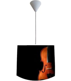 Resim Herşey Nota Siyah Keman Avize 