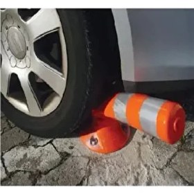 Resim Parla 10 Adet Kırmızı Plastik Trafik Delinatör 75 cm Otopark Yol Duba Esnek Koni Modeli 