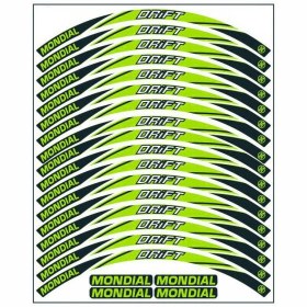 Resim Mondial Drift 125 L Yeşil Jant Şeridi 