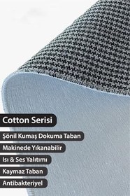 Resim Cotton Şönil Kaymaz Tabanlı Yıkanabilir Antibakteriyel Dijital Baskı Çocuk Halısı, 80 x 150 CK-10069A-CTN 