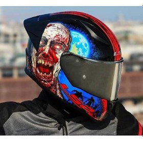 Resim Ls2 Rapıd 2 Race Zombıe Fullface Motosiklet Kaskı Gri Camlı Siyah 
