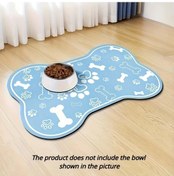 Resim Hightower Mavi 3 Renkli Diyatom Topraktan Yapılan Anti-kayma Çizilmeye Dayanıklı Çabuk Kuruyan Beslenme Matı 