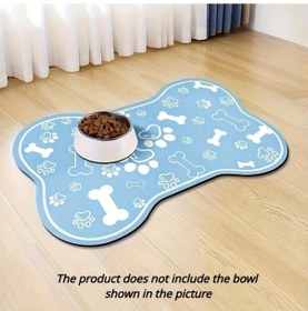 Resim Hightower Mavi 3 Renkli Diyatom Topraktan Yapılan Anti-kayma Çizilmeye Dayanıklı Çabuk Kuruyan Beslenme Matı 