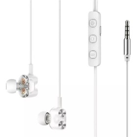 Resim Rock Space Mutin Dual-Unit Moving Kablolu Kulaklık Beyaz 