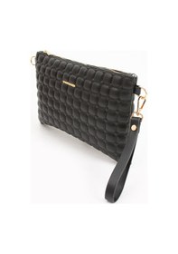 Resim Sanmorris Kadın Suni Deri Siyah Mat Ayarlanabilir Çapraz Ve El Askılı Portföy, Clutch Çanta Siyah 