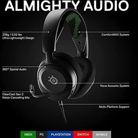 Resim SteelSeries Arctis Nova 1X - Multi-Platform Gaming Kulaklık - Hi-Fi Sürücü - 360° Surround Ses - Memory Foam Kulak Yastıkları - Gürültü Önleyici Mikrofon, Xbox, PC, PS5, PS4, Switch 