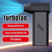 Resim Chuangyinshop Siyah 400000 Rpm Yüksek Hızlı Fırçasız Motorlu 3000mah 2 Pil Taşınabilir Çok Amaçlı El Tipi Turbo Fan Led Aydınlatmalı Ev Araç Klavye Temizleme 
