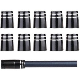 Resim 10 Adet 0,355 Golf Manşonları Konik Manşon Golf Şaft Aksesuarları Evrensel Siyah 