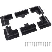 Resim 2K Abs Siyah Solar Güneş Paneli Montaj Braket Seti 6 Parça 