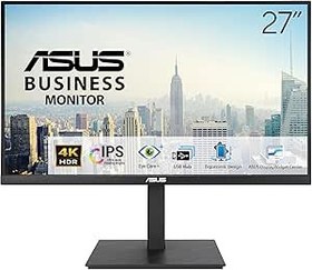 Resim ASUS VA27UQSB 27 IPS FREESYNC 3840x2160 5ms 350cd DP HDMI USB Hoparlör VESA 3YIL EYECARE PLUS,FLICKER-FREE,ÇERÇEVESİZ,DÜŞÜK MAVİ IŞIK,PİVOT MONİTÖR 