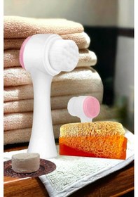 Resim 3'lü Cilt Yenileme Siyah Nokta Yüz Temizleme Fırçası Arındırıcı Peeling Kabak Lifli Ballı Sabun 