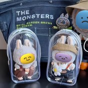 Resim Labubu Panda & Rabbit Peluş Oyuncakları Şeffaf PVC Toz Torbalarında - Toplantılar, Oyunlu Bahçe Temalı Tasarım, Toplantılar için Taşınabilir, Elde Yıkanabilir Depolama Çantaları | Oyunlu Tasarım | Güvenli Kapanış, Labubu Peluş Oyuncakları 
