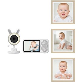 Resim Karşılıklı Sesli Bebek Kamerası 4x Zoom Sıcaklık Sensörlü 