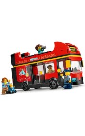 Resim Urg 60407 City Kırmızı Iki Katlı Tur Otobüsü 384 Parça +7 Yaş Lucest Yeni 