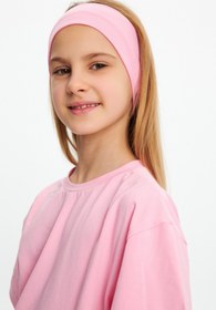 Resim Babygiz Kız Pamuklu Penye, Kaymaz, Terletmez, Ultra Hafif, Esnek Saç Bandı Bandana 