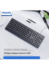 Resim Philips Spk6247 Kablolu Türkçe Q Klavye Siyah 