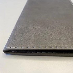 Resim Oto Ruhsat Kabı Termo Deri - Araba Ruhsat Kılıfı - Araç Ruhsat Cüzdanı (Gri) 