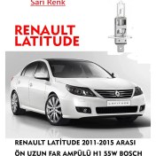Resim Bosch Renault Latitude 2011-2015 Uyumlu Rası Ön Uzun Far Ampülü Sarı 55W 