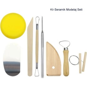 Resim Modelaj Seti, Kil, Seramik, , Çömlekçilik, Heykeltraş, Modelleme-8 Parça 