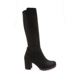 Resim Dgn 5407 Kadin Fermuarli Topuklu Çizme 5407-2131-R1680 Siyah 