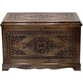 Resim İnce Oyma Maras Ceviz Dekor Ve Çeyiz Sandığı 
