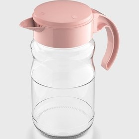 Resim Renga Spiro 1700 Ml Pastel Pembe Kapaklı Cam Sürahi 111031 