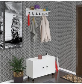 Resim Kenzlife Ayakkabılık Galoş3 Byzbyz 53 080 32 Kapaklı 3 Raflı 12 Çift Ayakkabı Kapasitesi Ahşap 