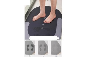 Resim Sihirli Su Emici Kaydırmaz Banyo Paspası Banyo Ayak Matı 