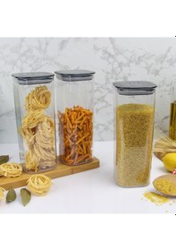 Resim 12 Adet 1.7 Lt İstiflenebilir Kristal Vakumlu Erzak Kabı 1.7 Lt Vakumlu Saklama Kabı Çok Renkli 