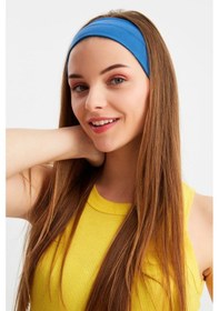 Resim Kadın %100 Pamuklu Penye, Kaymaz, Terletmez, Ultra Hafif, Spor Saç Bandı Bandana - Tek Ebat / Parlament Parlament 