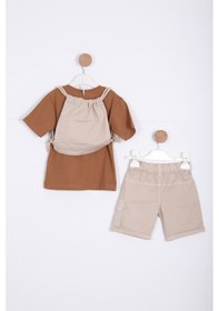 Resim Xo Kids Erkek Çocuk Alt Üst Şort Takım 18-36 Ay 2143 Kahverengi 