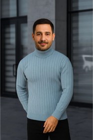 Resim DRESSIFY WOMEN’S FASHION Erkek Fitilli Triko Kazak 3lÜ Set Bebek Mavisi Bej Siyah Regular Balıkcı Ya 