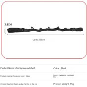Resim Luuminaly Araç Balıkçı Çubuk Tutucu, Ağır Dereceli Naylon Kayış Ayarlanabilir Araç Çatı Kemeri, Arabalar Için Balıkçı Kutup Rafı, Vagonlar, 4 Pcs (Yurt Dışından) 