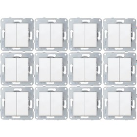 Resim Viko Karre Komütatör İkili Anahtar 12 ADET - Çerçevesiz 