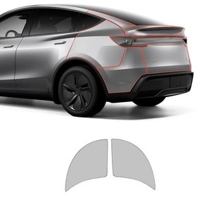 Resim Tesla Model Y 2021 Juniper Arka Yarım Çamurluk, Hazır Kesim, 210 Mikron Ppf Tpu, Şeffaf Koruma Filmi 