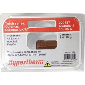 Resim 220857 Swirl Ring Hypertherm 45-85a Pmx45xp/65/85 