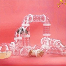 Resim 1 Set Hamster Egzersiz Tüneli Eğitimi ve Oyun için, Dayanıklı Çok Renkli Plastik Tüp, Küçük Hayvan Kafesleri ve Yuvaları için Mükemmel, Hamster Oyuncak Seti 